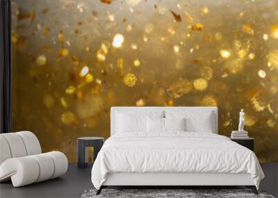 Golden abstract background wallpaper . Wall mural