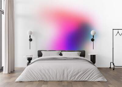 colorful liquid circle gradient, soft neon light mesh blend with blur effect. transparent background Wall mural