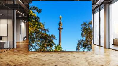 Christopher Columbus monument in Barcelona Wall mural