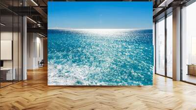 View of beautiful Mediterranean landscape, sea and sunny sky. Wall mural