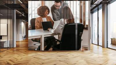 Group of professional business people during a project meeting Wall mural