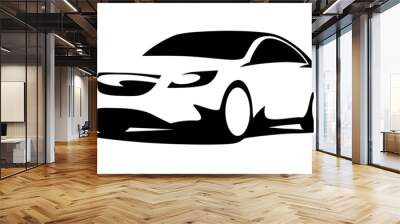 car silhouette modern Wall mural