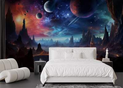 A breathtaking view of the cosmic panorama Wall mural