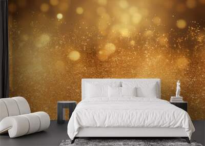 A gold background with radiant gold dust Wall mural