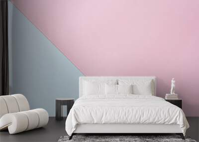 Blue and pink pastel colored paper for background Wall mural