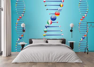 European union DNA Wall mural