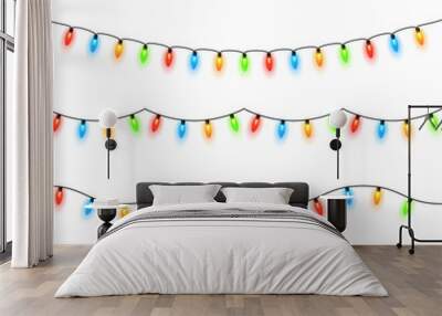 Christmas lights. Wall mural