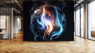 magic power fire, generative ai Wall mural