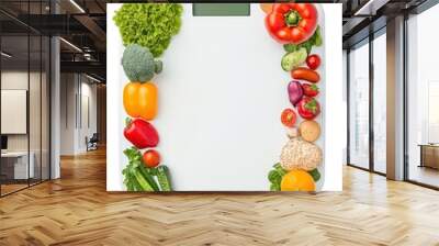 Digital scale analyzing portion sizes with precise nutritional breakdown Wall mural