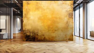 Abstract grunge background texture with gold and brown tones. Wall mural