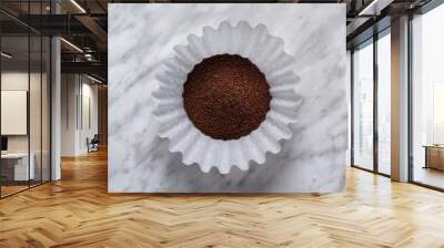 Ready to brew coffee in filter. Wall mural