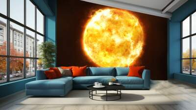 Bright sun Wall mural