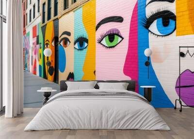 Colorful Street Murals in Brooklyn's Artsy Neighborhood Wall mural