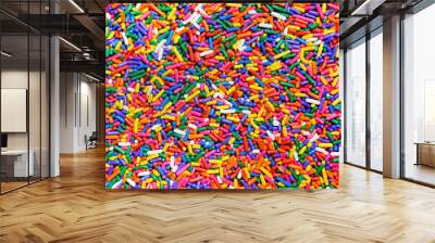 Rainbow sprinkles close up background Wall mural