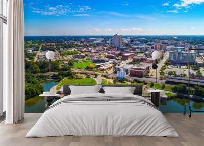 Aerial View of Downtown Montgomery, Alabama, USA Skyline Wall mural