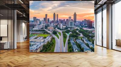 Atlanta, Georgia, USA Skyline Aerial Panorama Wall mural