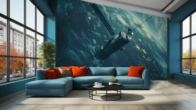 Satellite in the Space Aspect 16:9 Wall mural