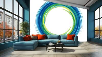 Water waves logo vector template Wall mural