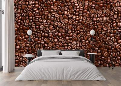 repeating coffee bean background Wall mural