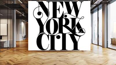 New York City text design Wall mural