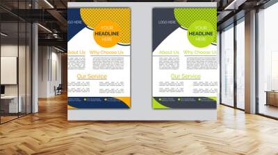 Corporate creative colorful business flyer template design Wall mural