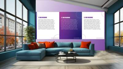 purple and white modern carousel vector template Wall mural