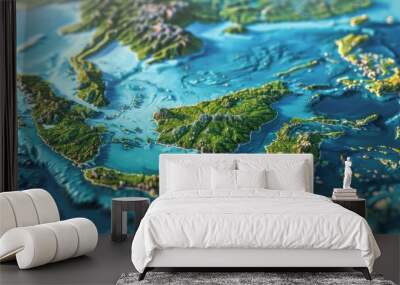 Aerial View of the Indonesian Archipelago Wall mural