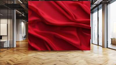 Red Fabric Texture Wall mural