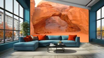 Sand Dune Arch, one of the famous landmark near Arches National Park, Moab, Utah, U.S.A Wall mural