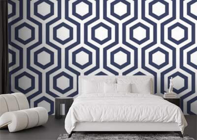 Seamless geometric pattern with a hexagonal style Wall mural