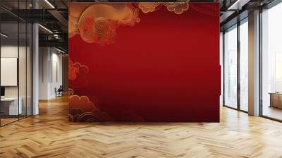 Festive Red A Chinese New Year Themed Background Wall mural