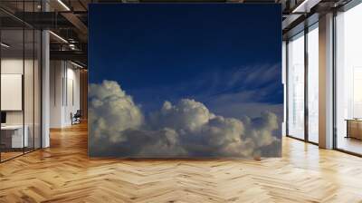 blue sky with clouds Wall mural