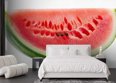 Watermelon without seeds isolated on white background, clipping path, full depth of field Wall mural