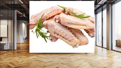 Chicken wings isolated on a transparent background Wall mural