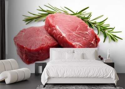 Fillet steak beef meat isolated on white background. Wall mural