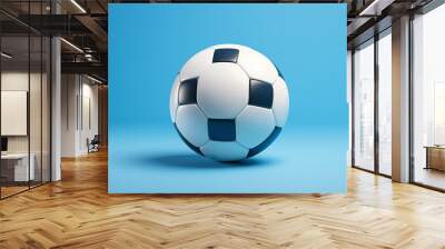 soccer ball on light blue background. Wall mural