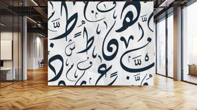 Creative colorful background, Arabic Calligraphy Background Contain Random Arabic Letters Without specific meaning in English . Wall mural