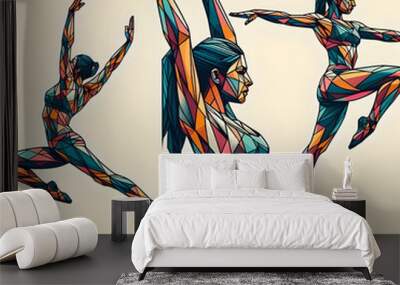 dancers on stage Wall mural