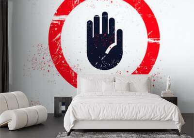 Warning sign (black lives matter), vector illustration. Wall mural