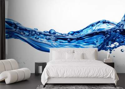 Blue Water splash on transparent background Wall mural