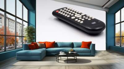 DVD player remote control isolated on white Wall mural