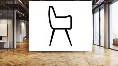 Simple chair icon for home or office settings Wall mural