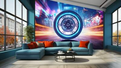 binary code tunnel Wall mural