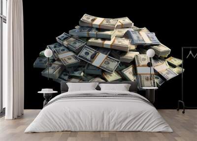 stack of dollars Wall mural