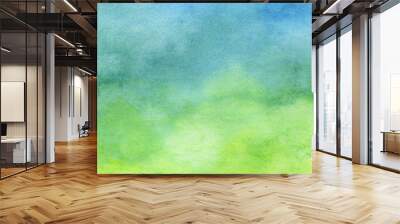 Blue and Green watercolor background - abstract texture
 Wall mural