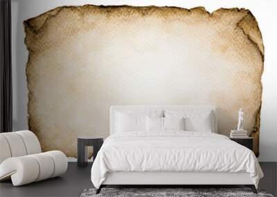 brown empty old vintage paper background. Watercolor drawing.  Wall mural