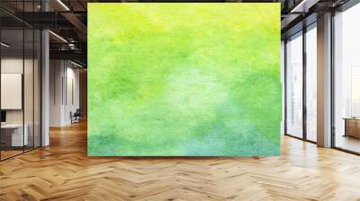 Green abstract watercolor texture background. Wall mural