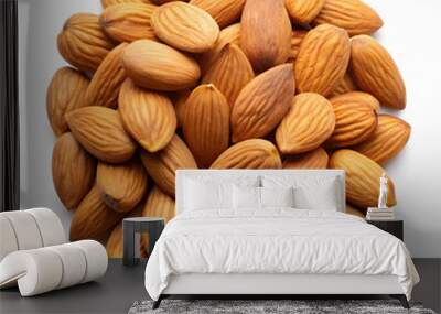 almond nuts on white background. Almond nuts isolated on white background Wall mural