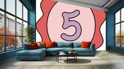 ransom note number cut out decoration Wall mural