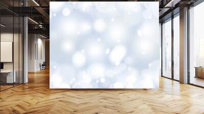 Blue gray gradient abstract background blurred. Christmas snow with white bokeh light beautiful shiny . use wallpaper backdrop and your product. Wall mural